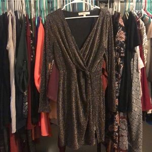 Row A metallic sheath dress